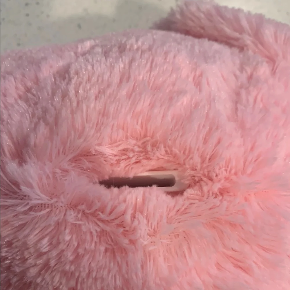 Pink Plush Bunny Bank Toy